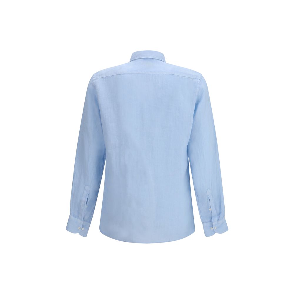Brooksfield Blue Linen Shirt