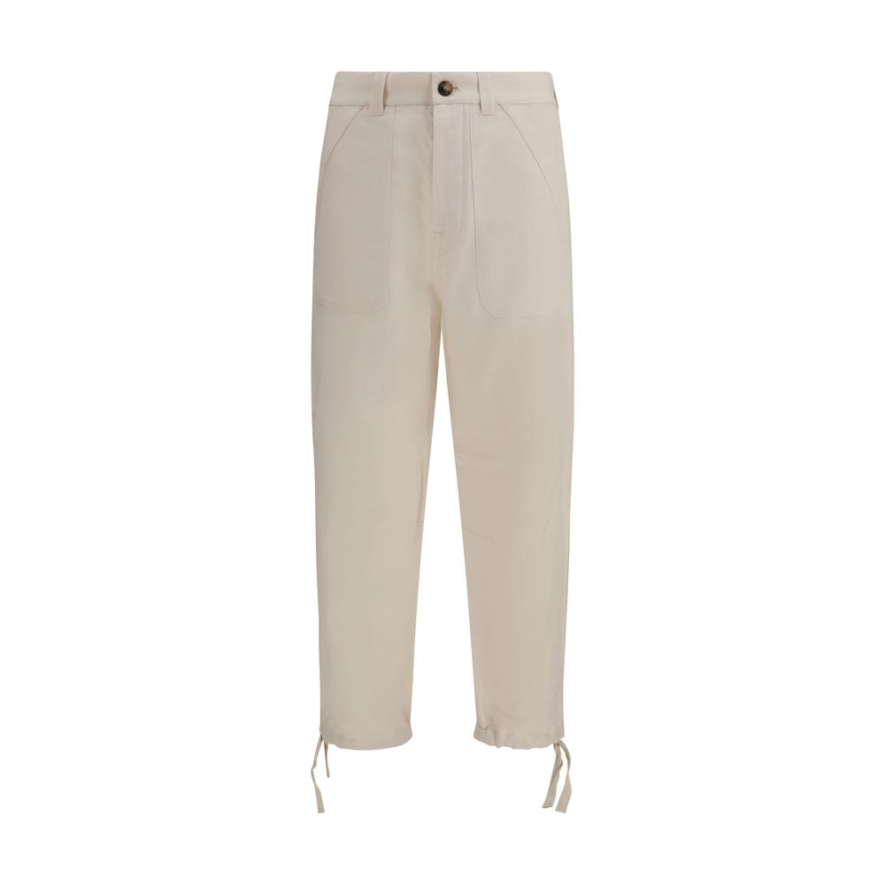 Brunello Cucinelli Beige Linen Casual Pants