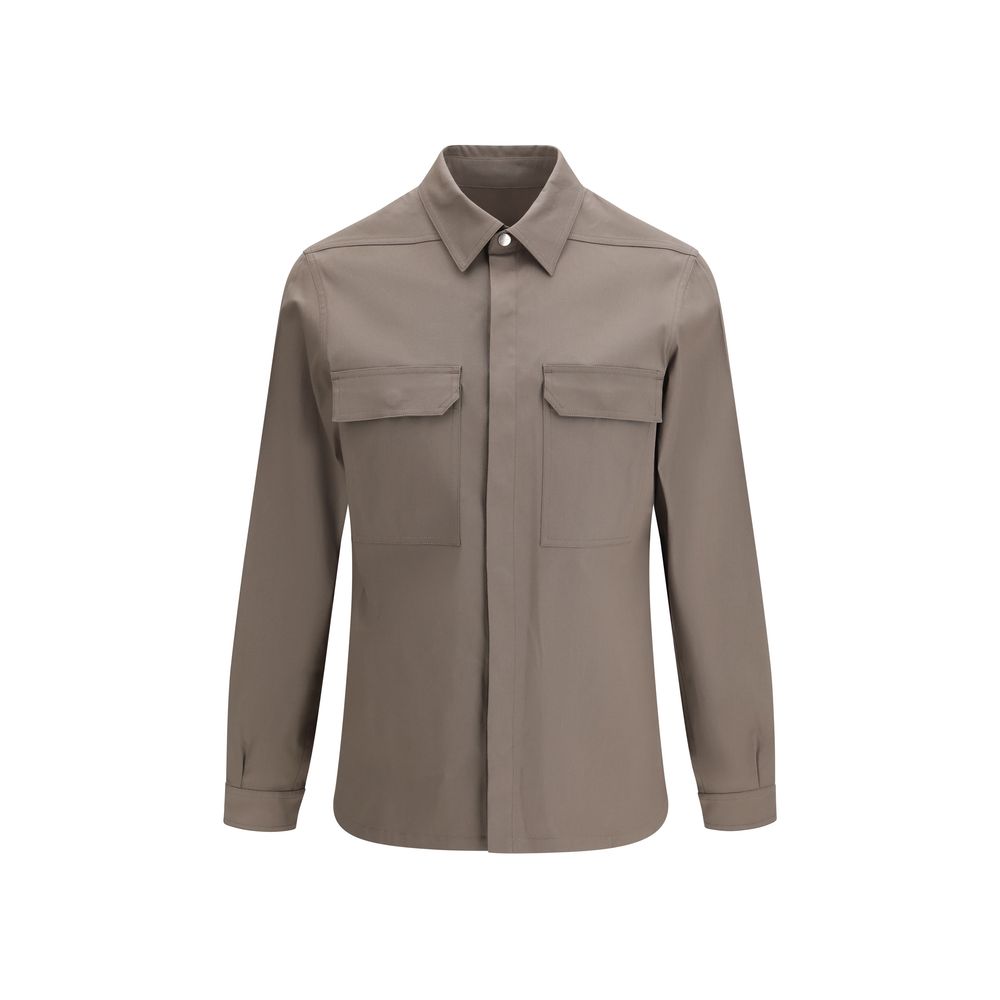 Rick Owens Brown Denim Shirt