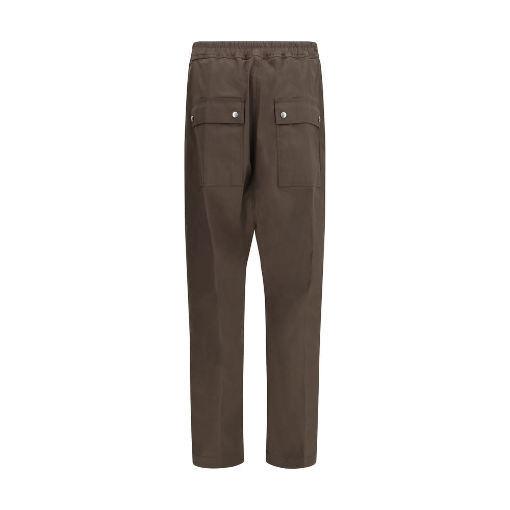 Rick Owens Brown Cotton Cargo Pants