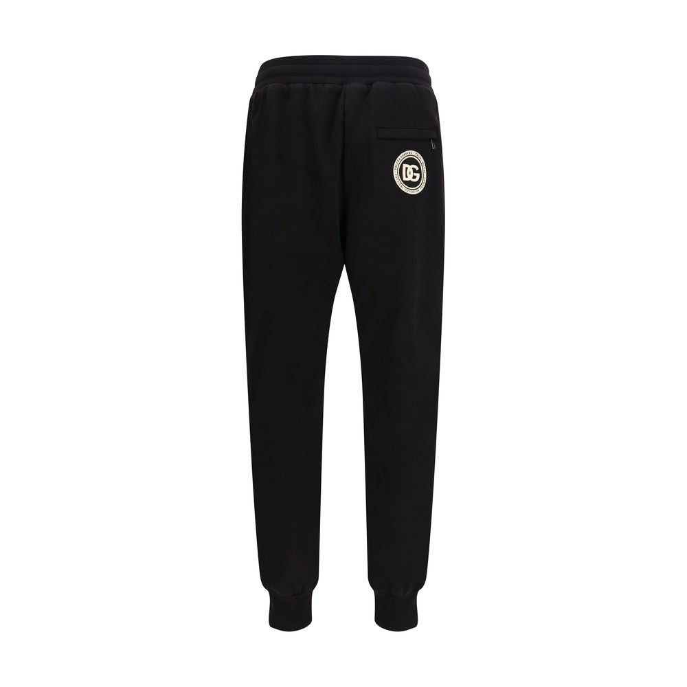 Dolce & Gabbana Black Cotton Casual Pants