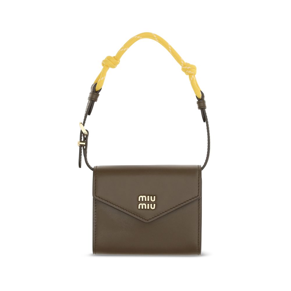Miu Miu Brown Calf Leather Bos Taurus Wallet