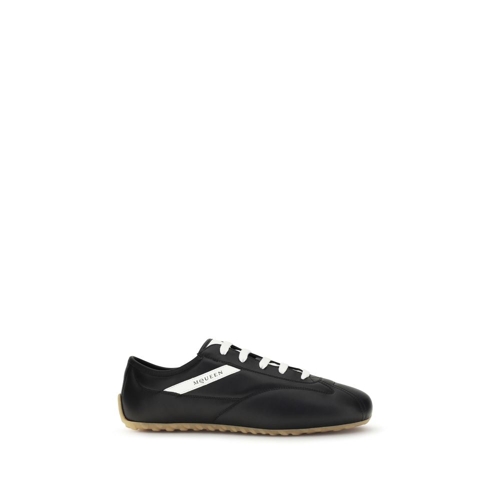 Alexander McQueen Black Calf Leather Bos Taurus Low Top Sneakers