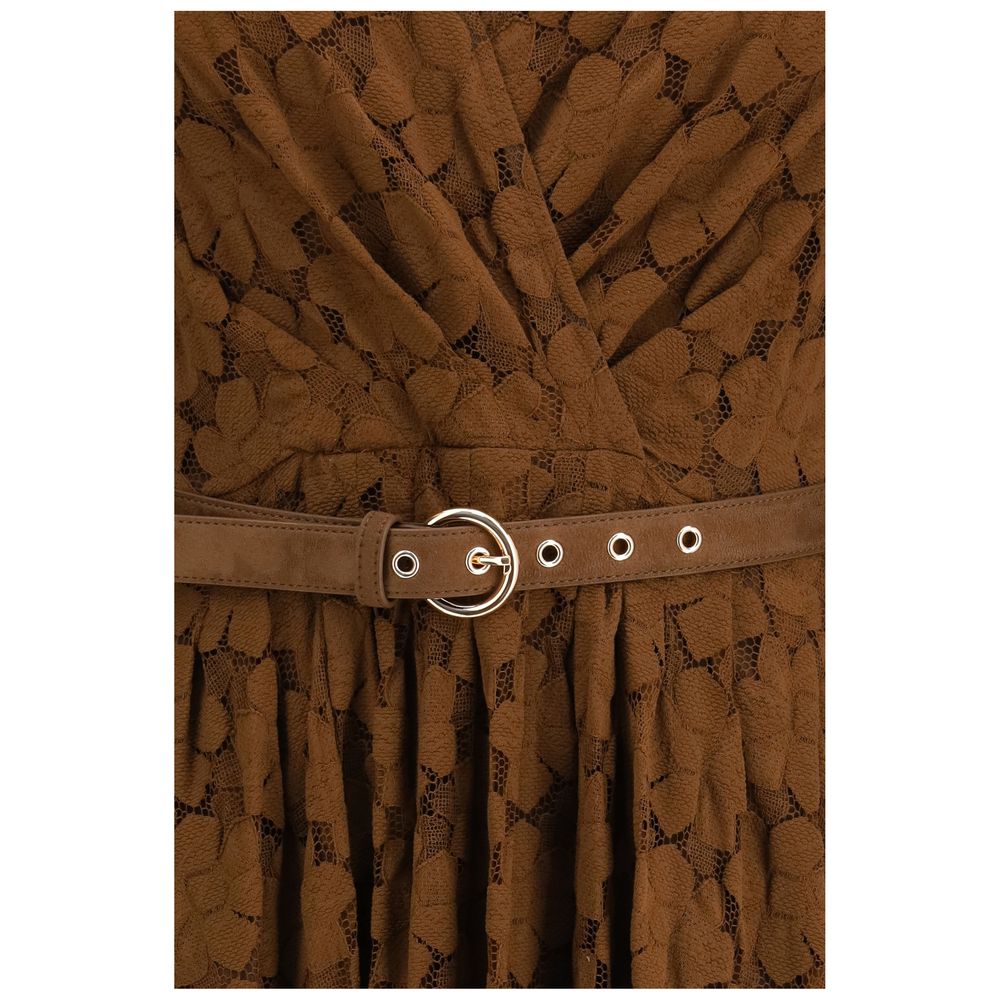 Max Mara Brown Polyamide Cocktail Dress