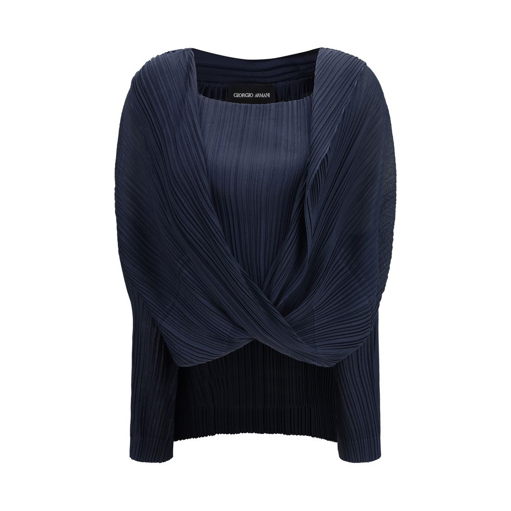 Giorgio Armani Blue Viscose Shirt