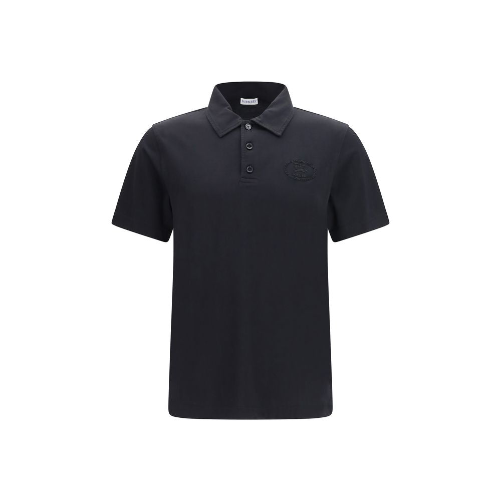 Burberry Blue Cotton Polo Shirt