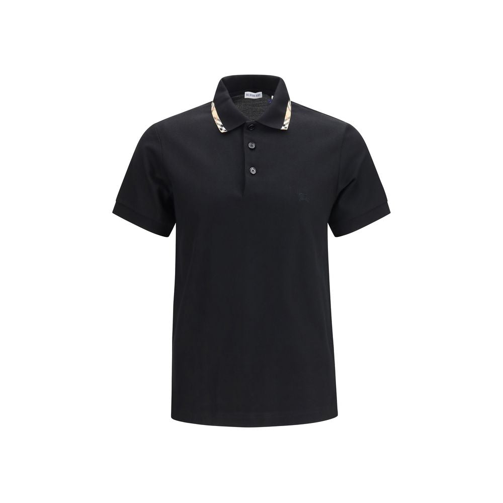 Burberry Black Cotton Polo Shirt