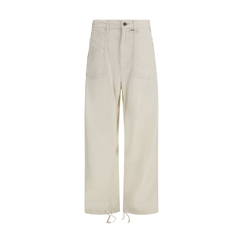 Maison Mihara Yasuhiro White Cotton Casual Pants