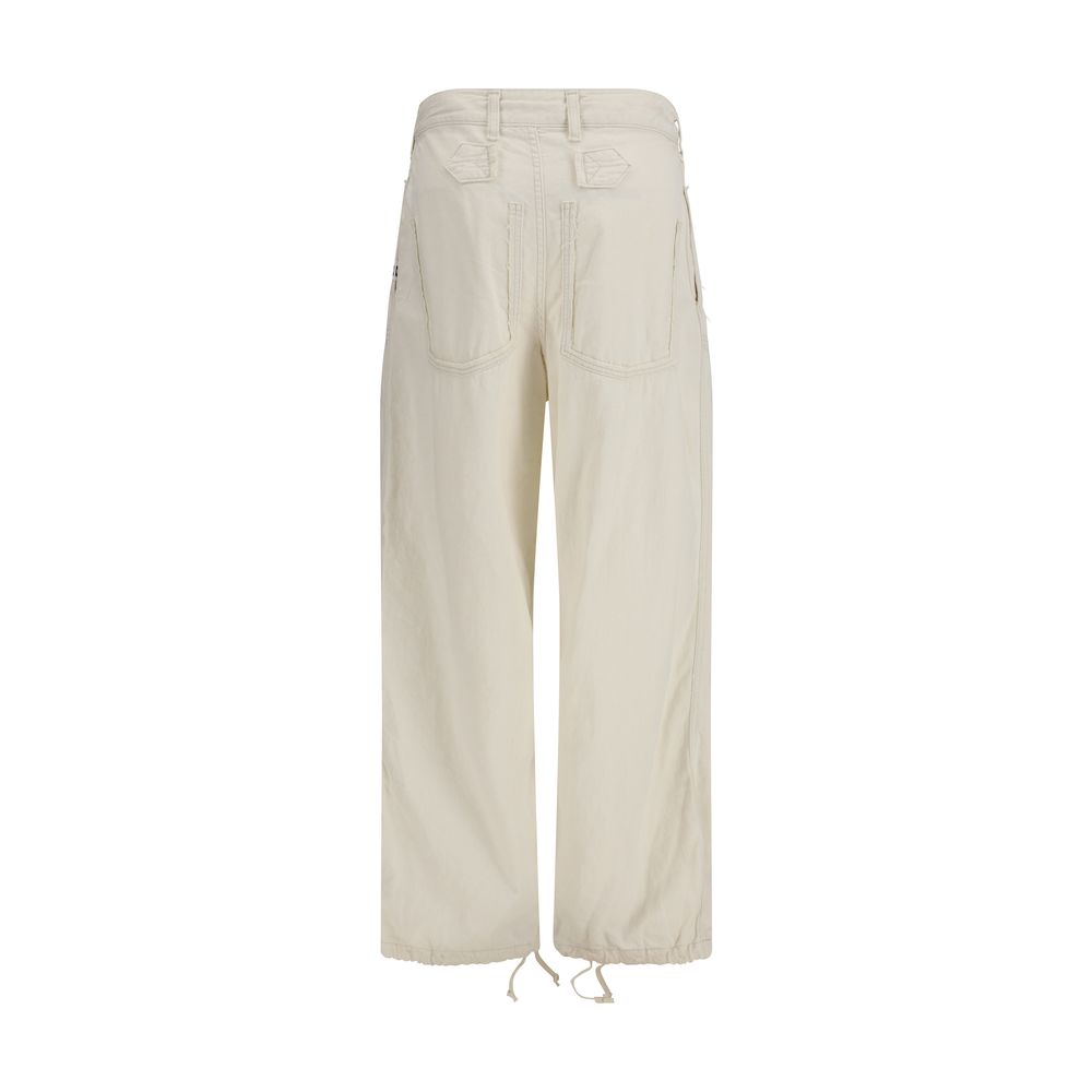Maison Mihara Yasuhiro White Cotton Casual Pants