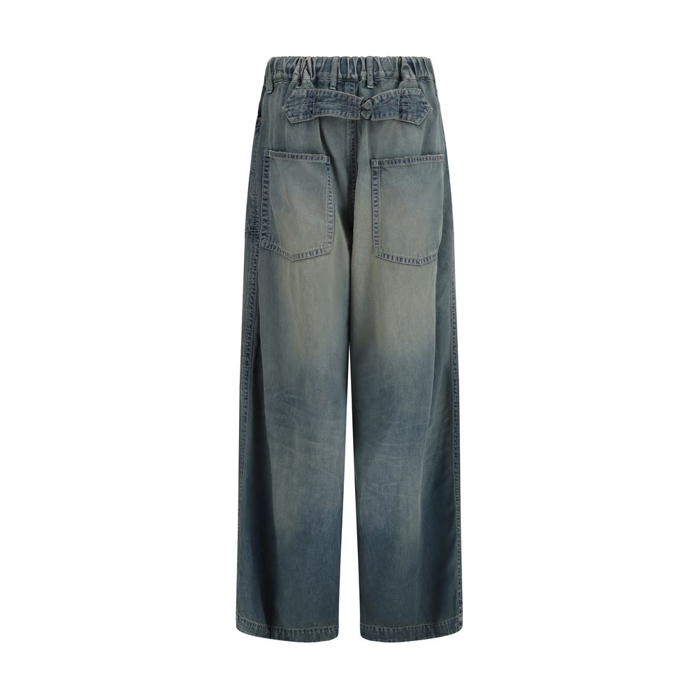 Maison Mihara Yasuhiro Blue Cotton Relaxed Fit Jeans