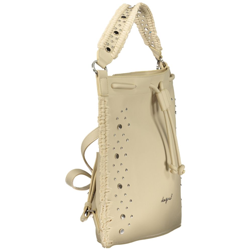 Desigual Bianco Poliuretano Woman Backpack