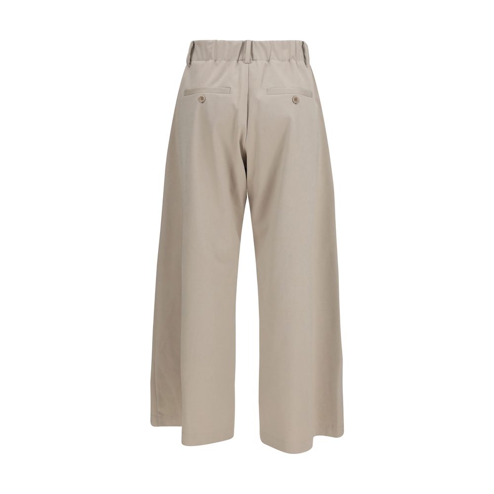 Brunello Cucinelli Beige Cotton Casual Pants