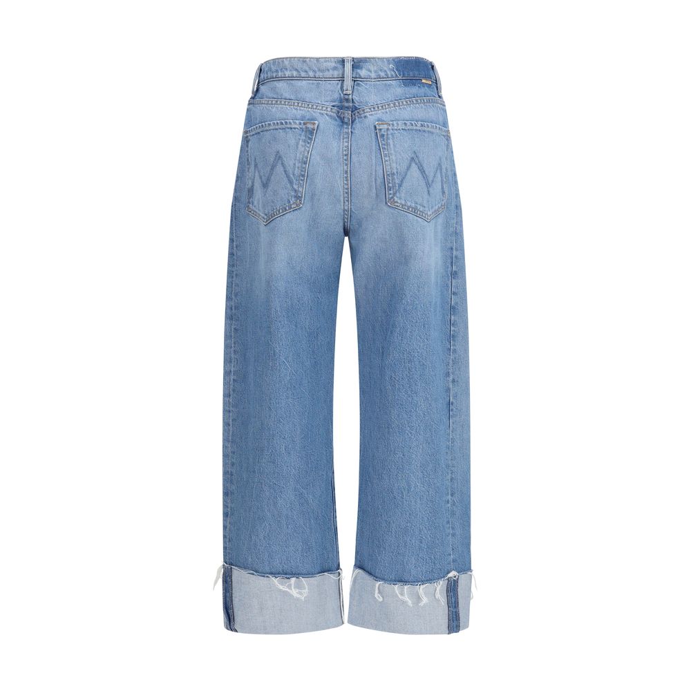 Mother Denim Blue Cotton Cropped Jeans