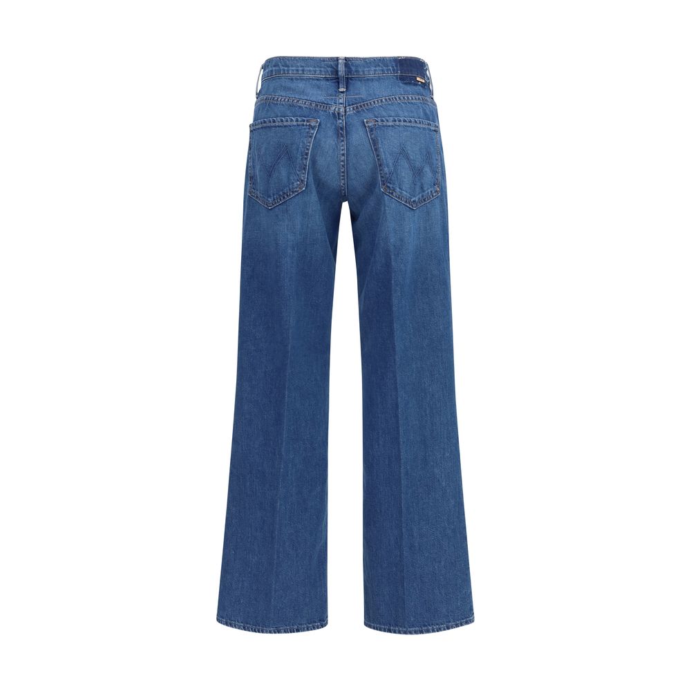 Mother Denim Blue Cotton Relaxed Fit Jeans