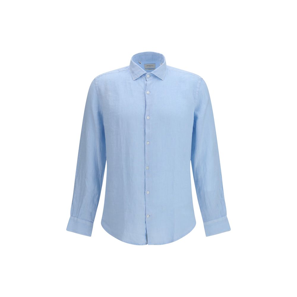 Brooksfield Blue Linen Shirt