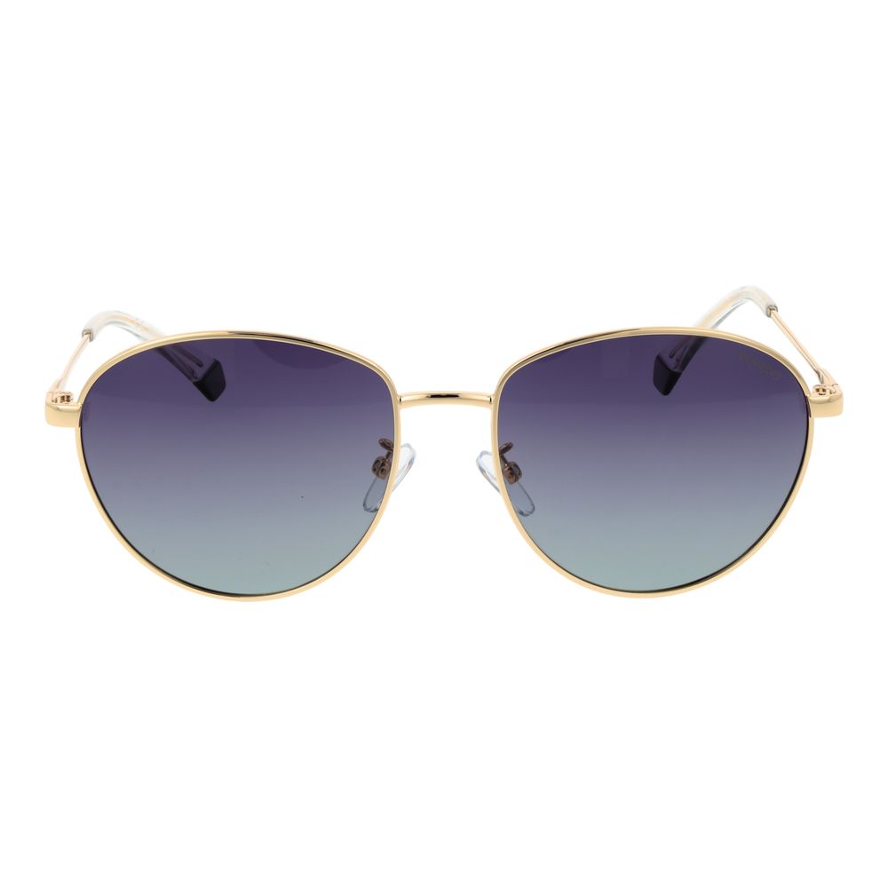 Polaroid Gold Stainless Steel Sunglasses