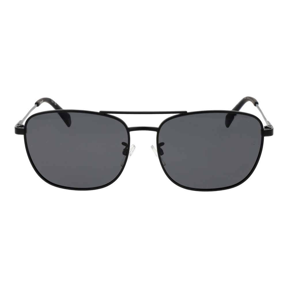 Polaroid Black Stainless Steel Sunglasses