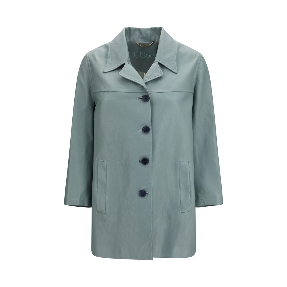 Chloé Blue Leather Jacket