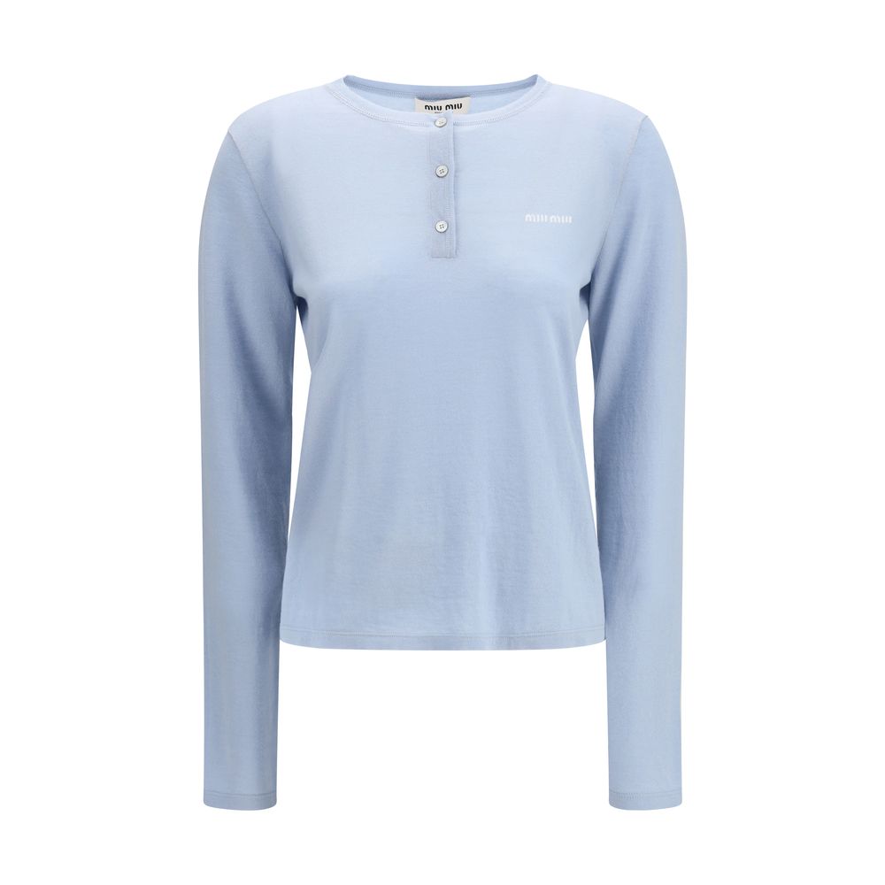 Miu Miu Blue Cashmere Sportswear