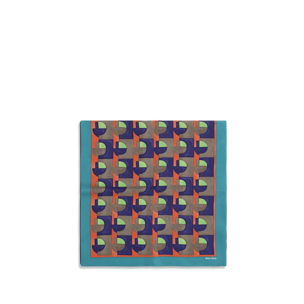 Miu Miu Multicolor Silk Scarf