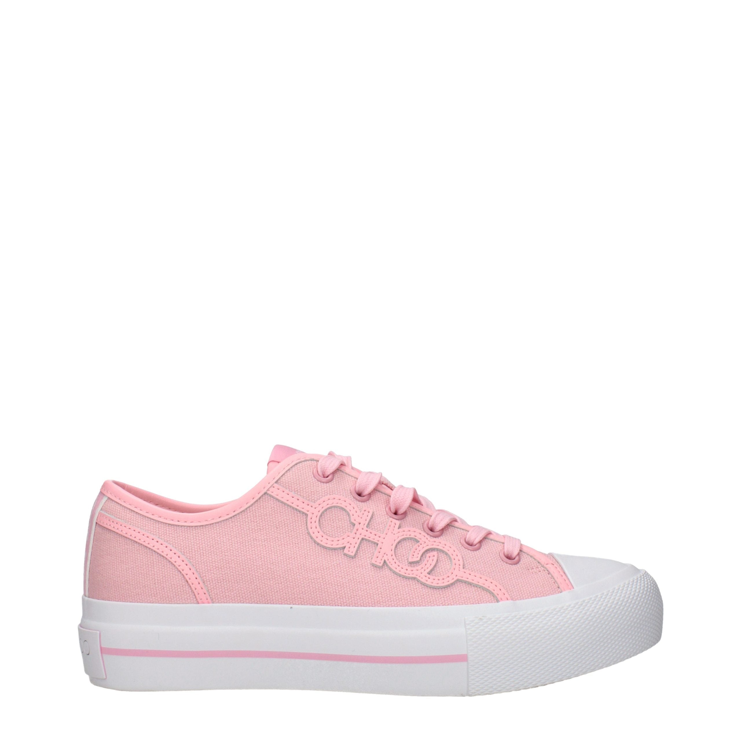 Jimmy Choo Pink Fabric Low Top Sneakers