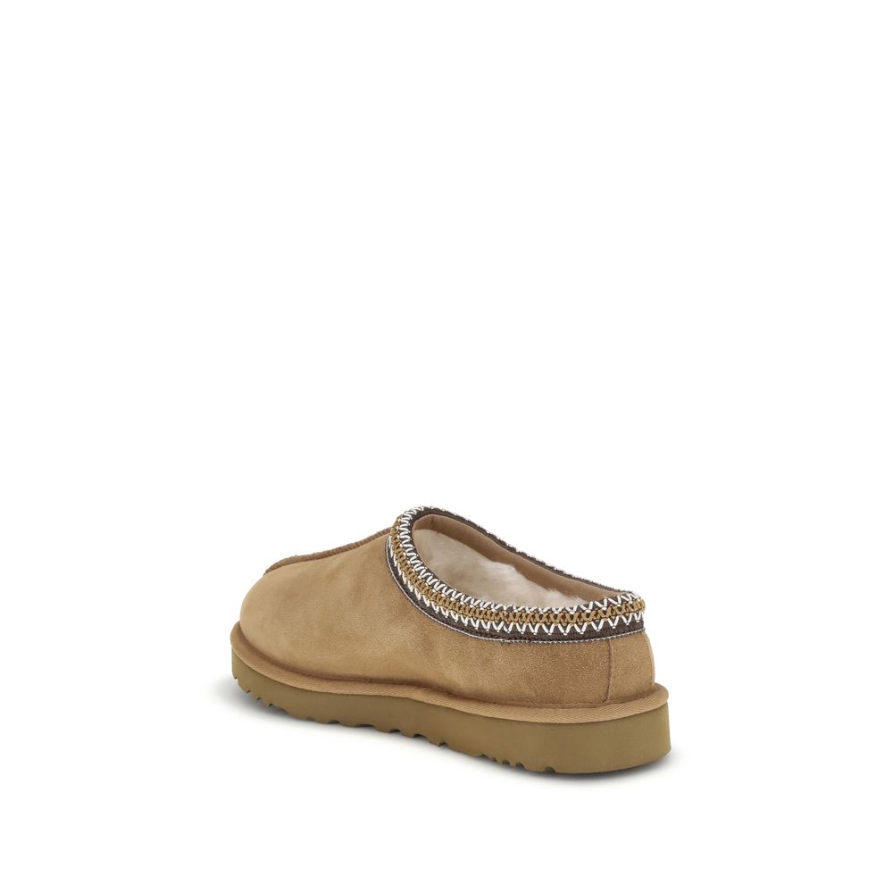 UGG Beige Calf Leather Bos Taurus Mules