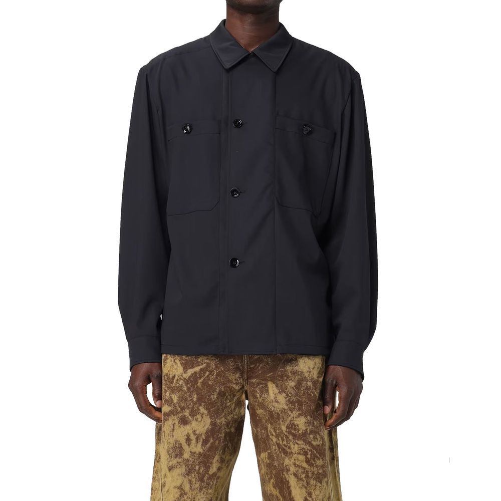 Lemaire Black Virgin Wool Coat