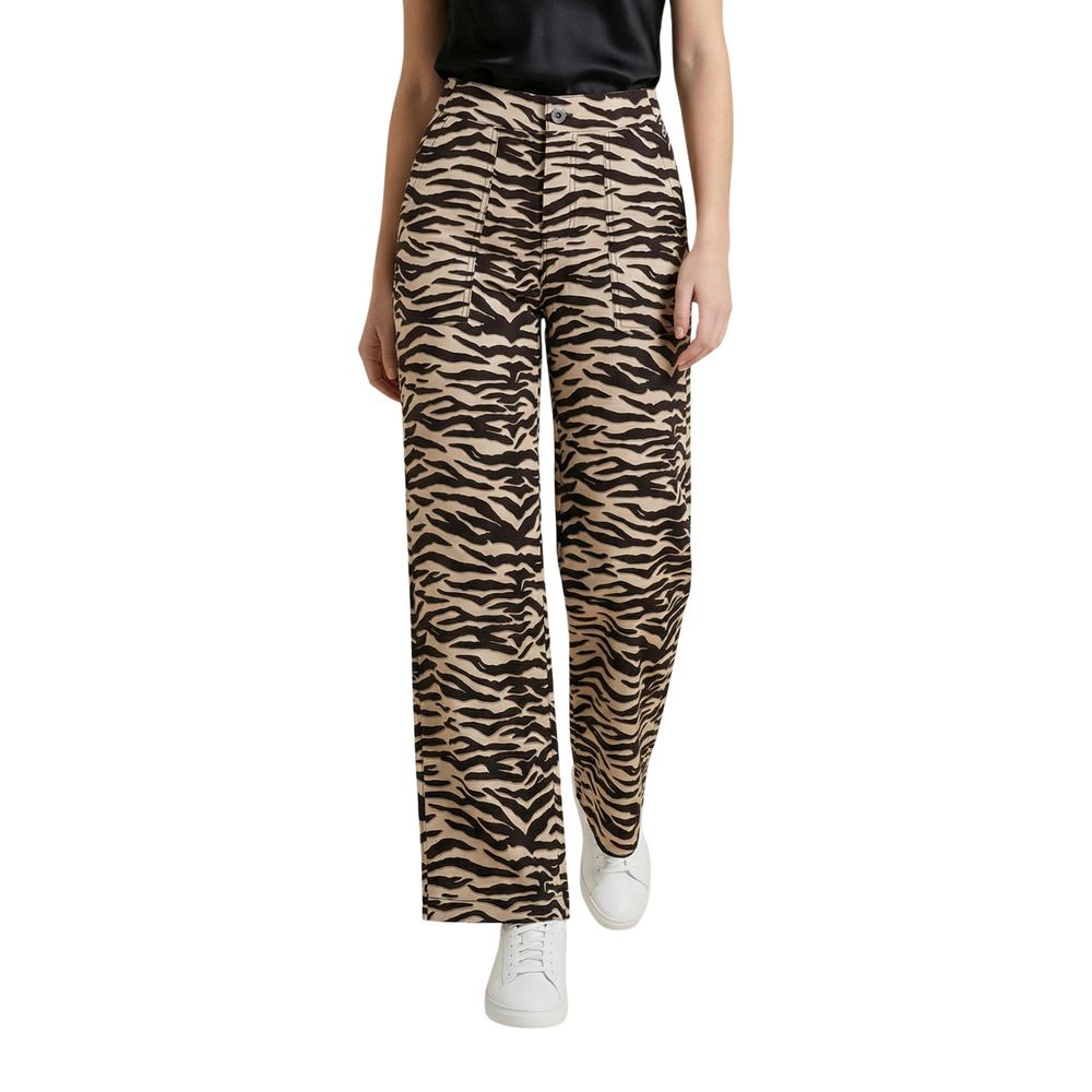 Street One Brown Viscose Casual Pants