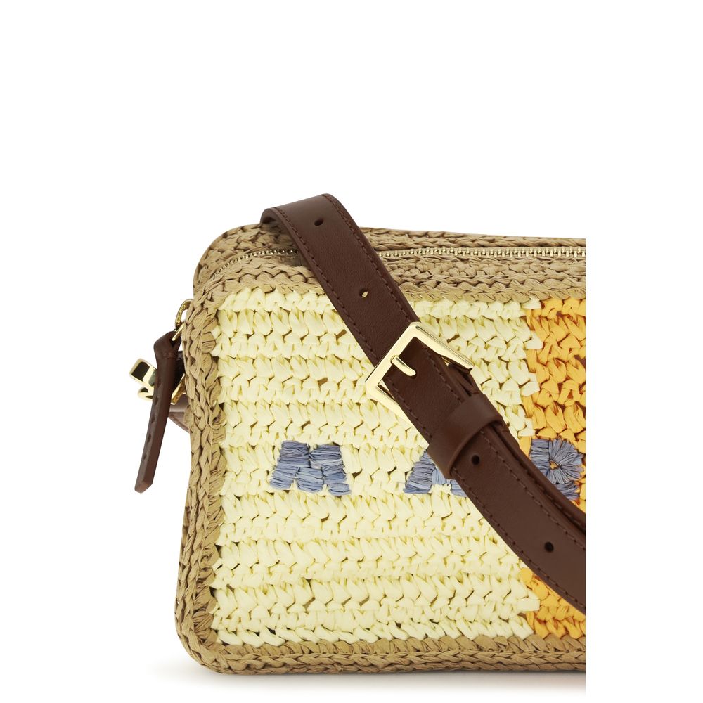 Marni Multicolor Raffia Shoulder Bag