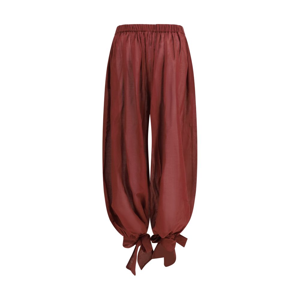 The Andamane Bordeaux Cotton Casual Pants