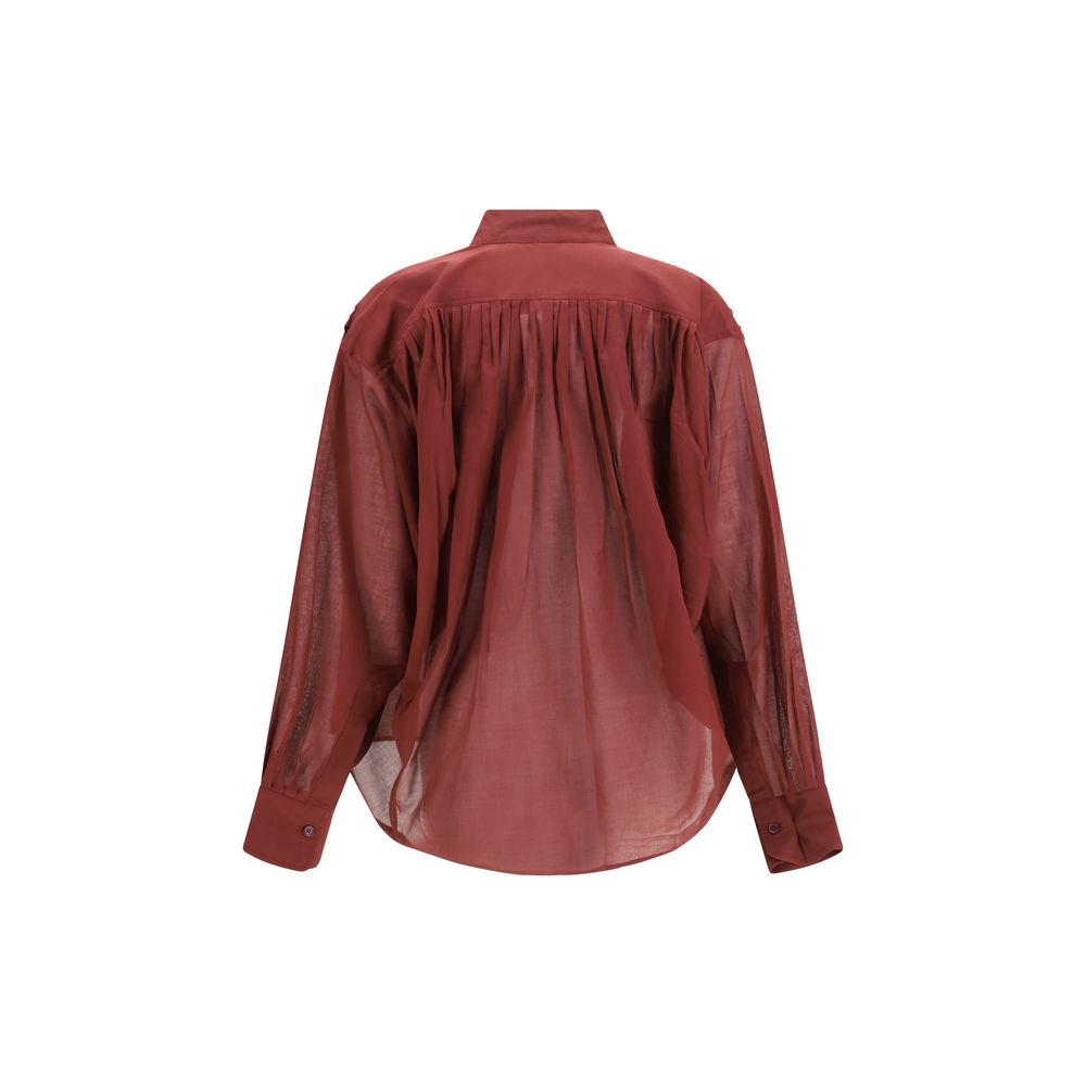 The Andamane Bordeaux Cotton Shirt