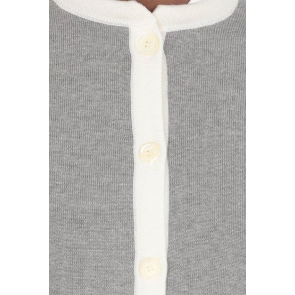 Thom Browne Gray Wool Cardigan