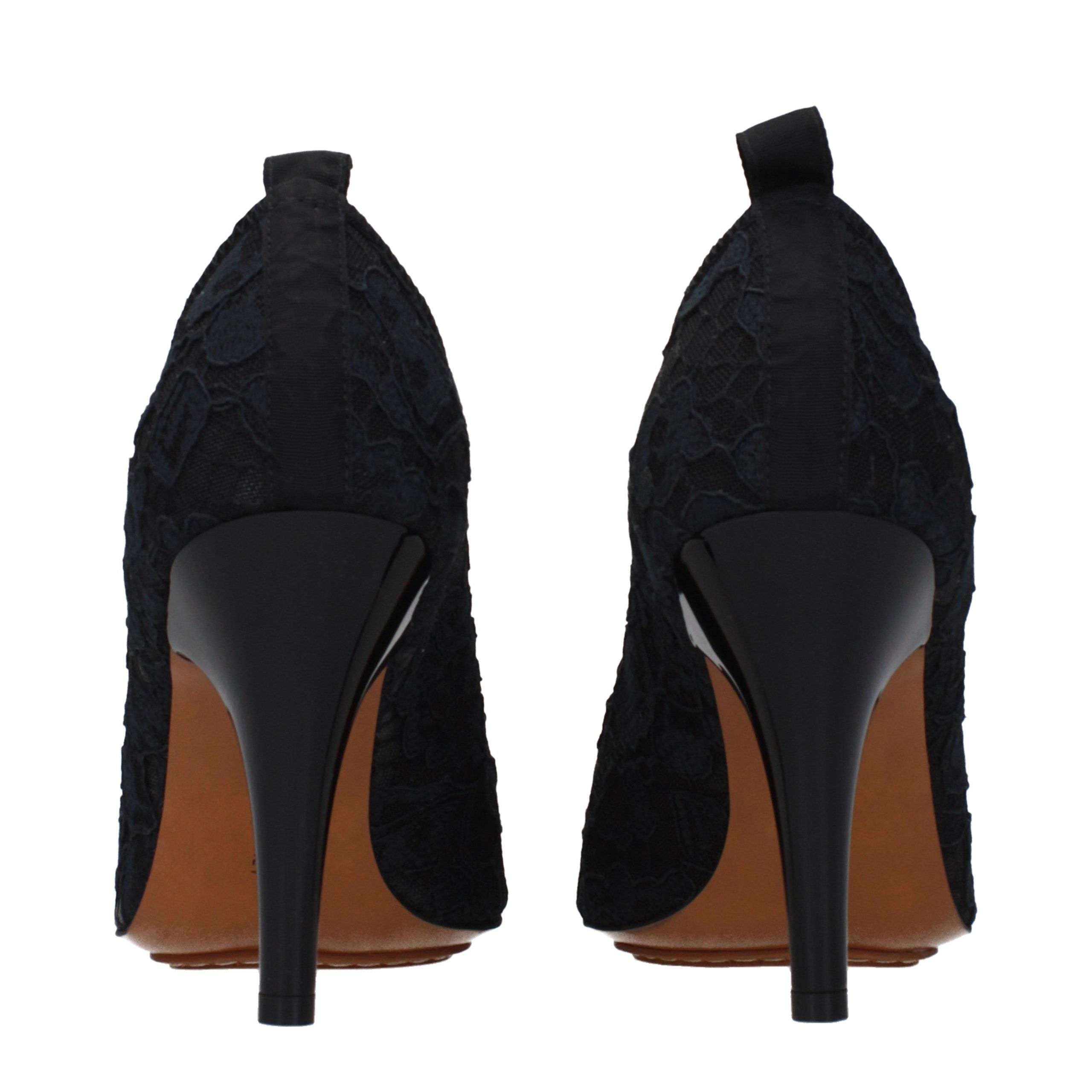 Stella McCartney Black Fabric High Heel Pumps