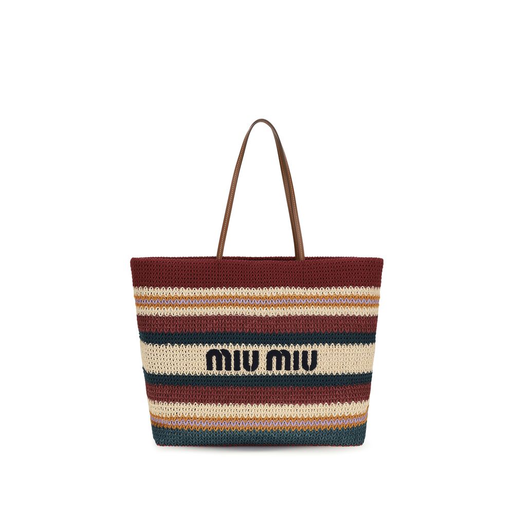 Miu Miu Multicolor Cotton Shoulder Bag