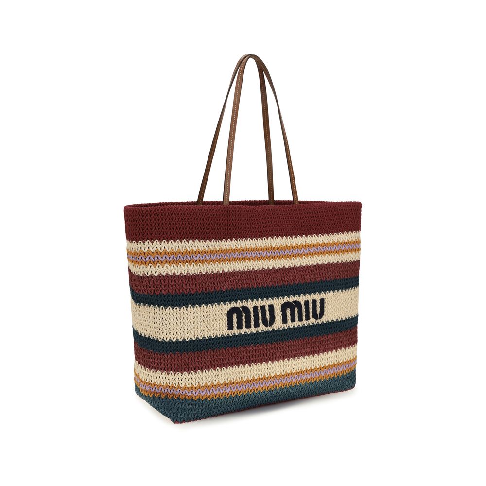 Miu Miu Multicolor Cotton Shoulder Bag