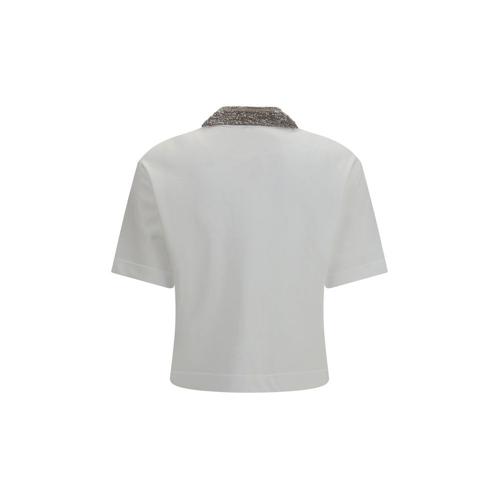 Brunello Cucinelli White Cotton Shortsleeve Shirt