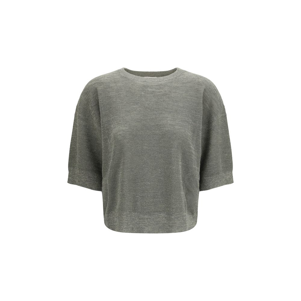 Brunello Cucinelli Bicolor Linen Sweatshirt