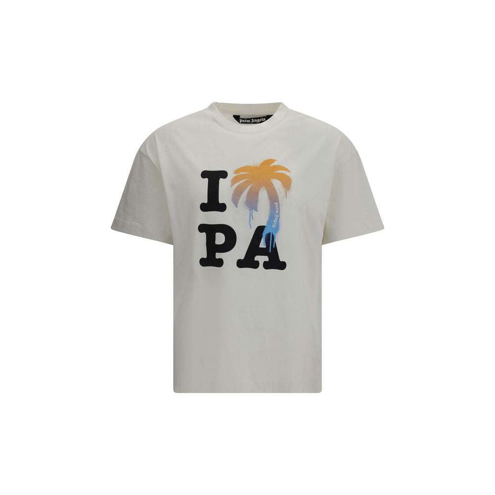 Palm Angels White Cotton T-Shirt