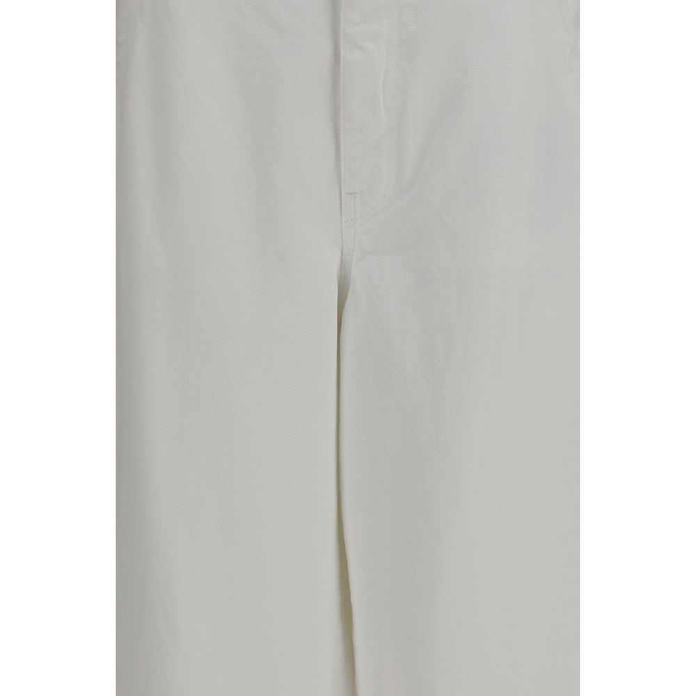 Brunello Cucinelli White Cotton Casual Pants