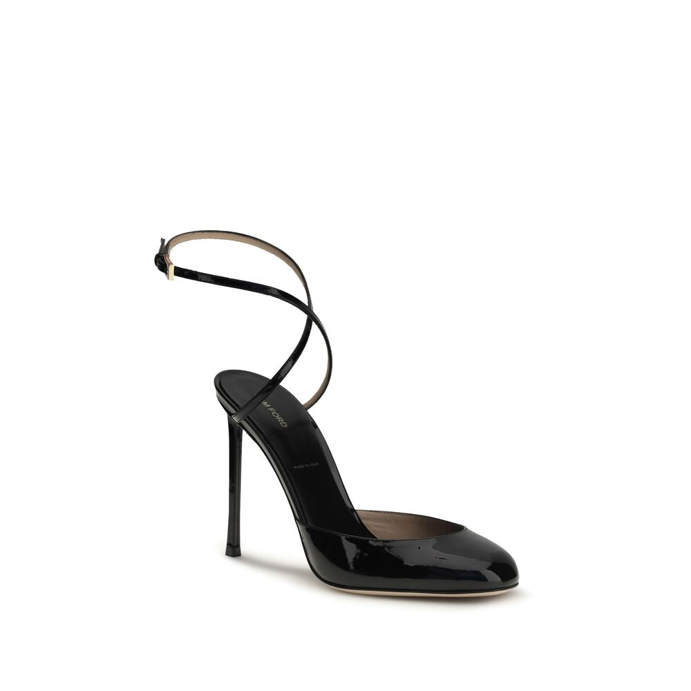 Tom Ford Black Calf Leather Bos Taurus High Heel Pumps