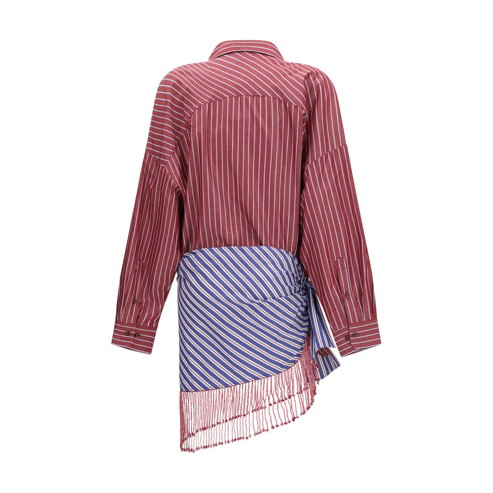 The Andamane Bordeaux Cotton Casual Dress