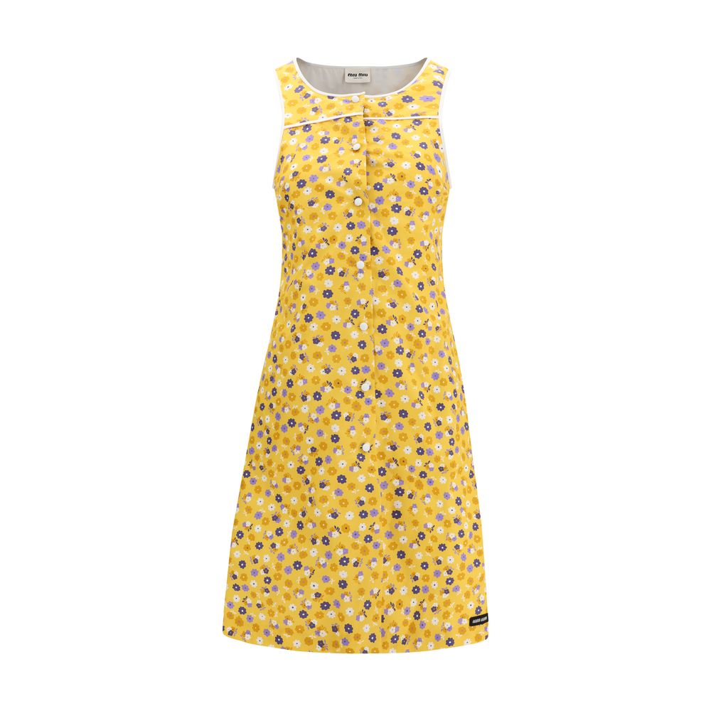Miu Miu Multicolor Cotton Casual Dress
