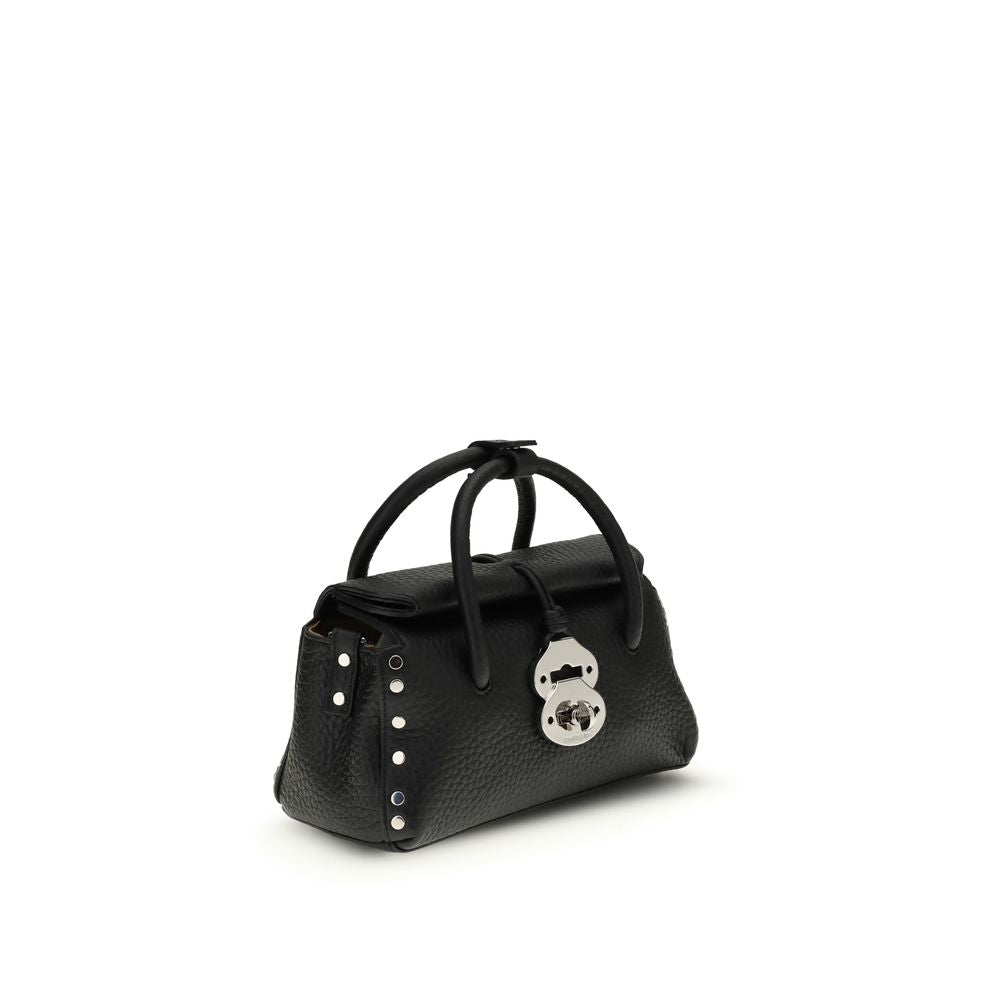 Zanellato Black Calf Leather Bos Taurus Handbag