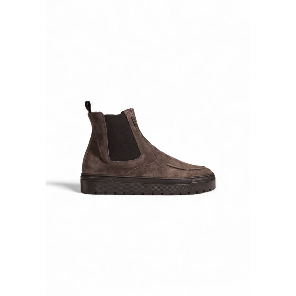 Antony Morato Gray Suede Leather Chelsea Boots