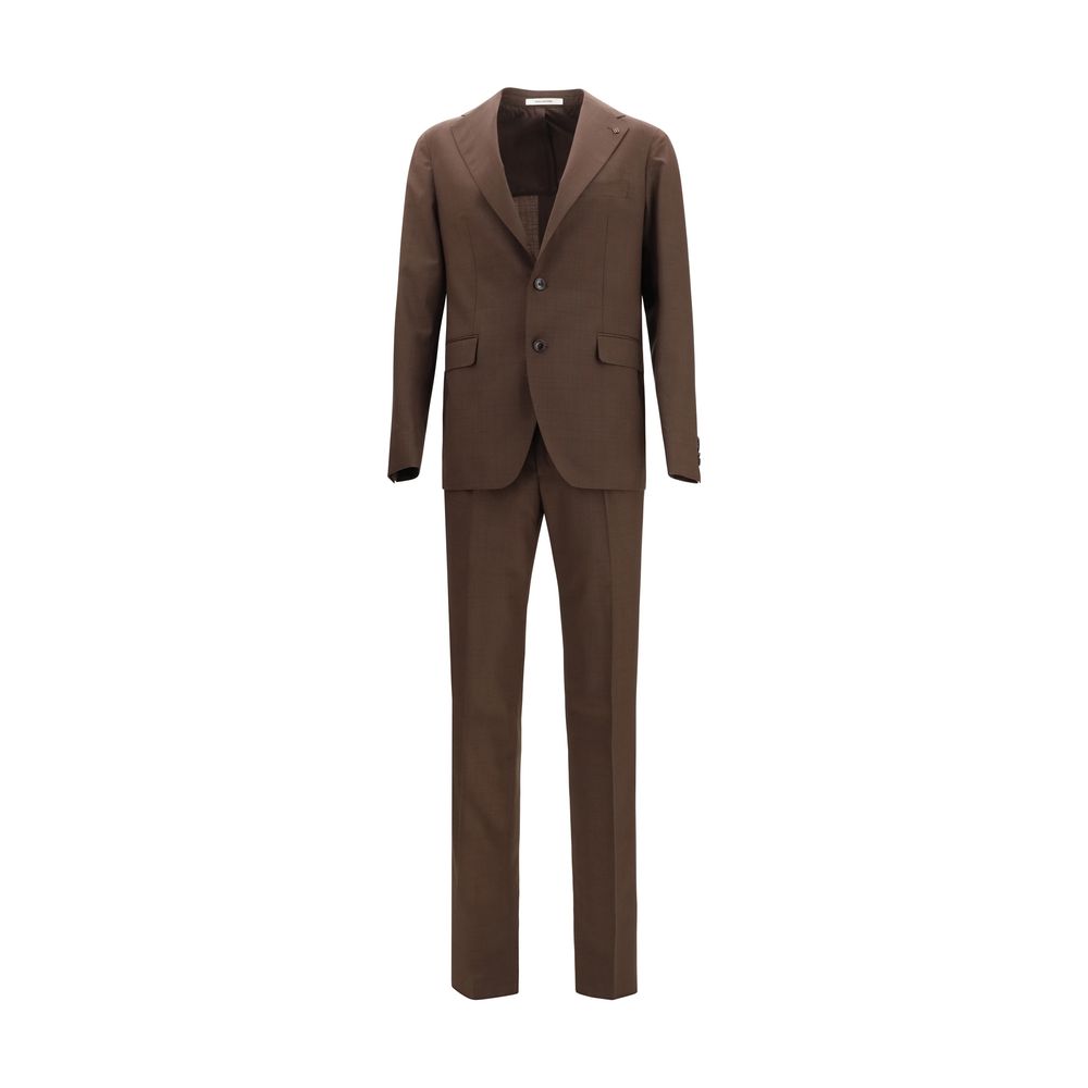 Tagliatore Brown Wool Oves Aries Two-Piece Suit