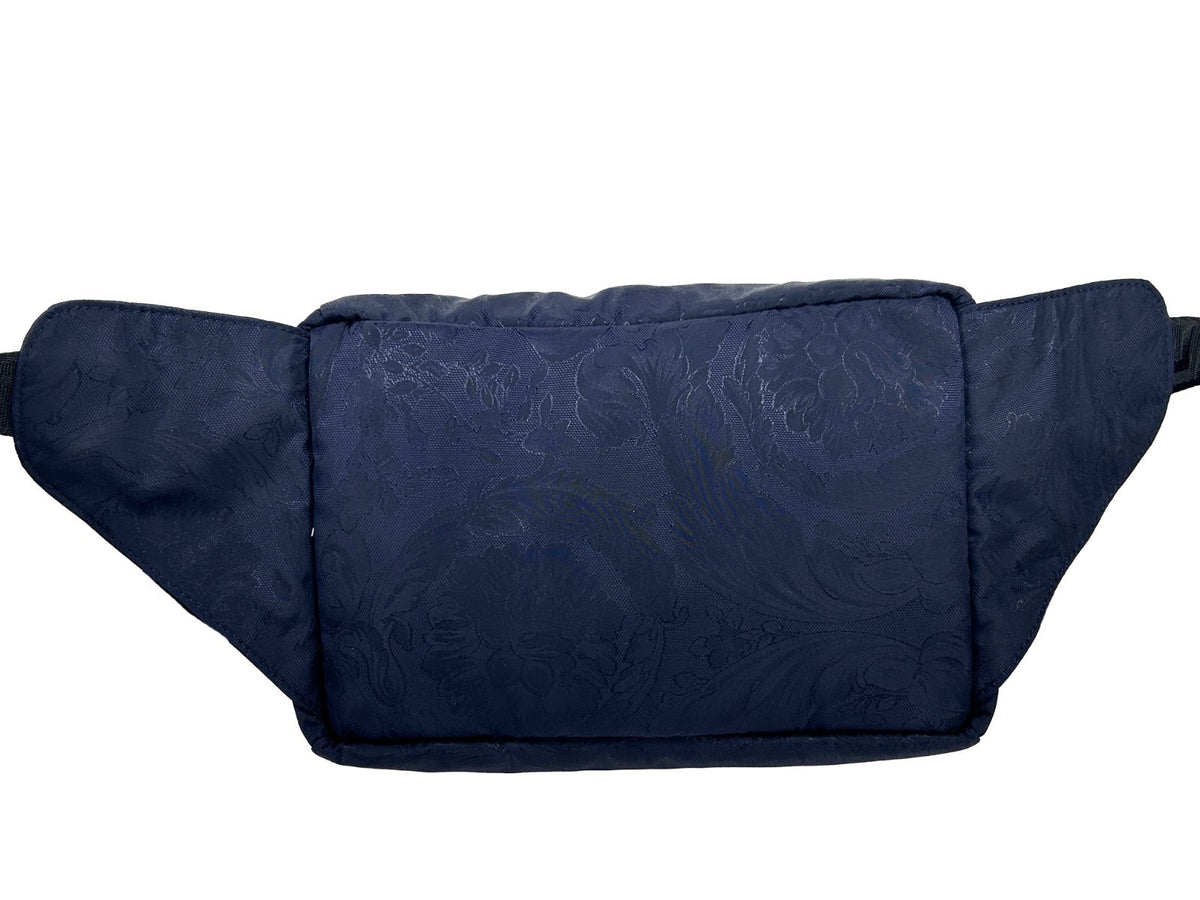Versace Medusa Navy Nylon Belt Bag Waist Fanny Pack Purse