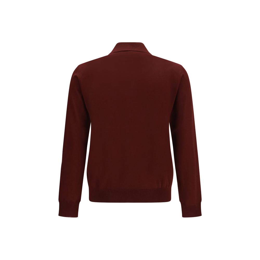 Valentino Bordeaux Wool Oves Aries Polo Shirt