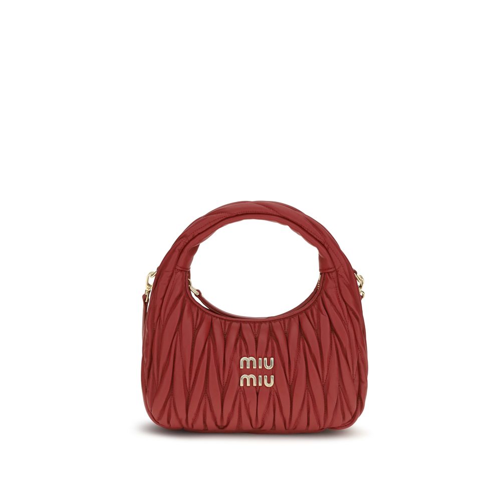 Miu Miu Red Calf Leather Bos Taurus Handbag