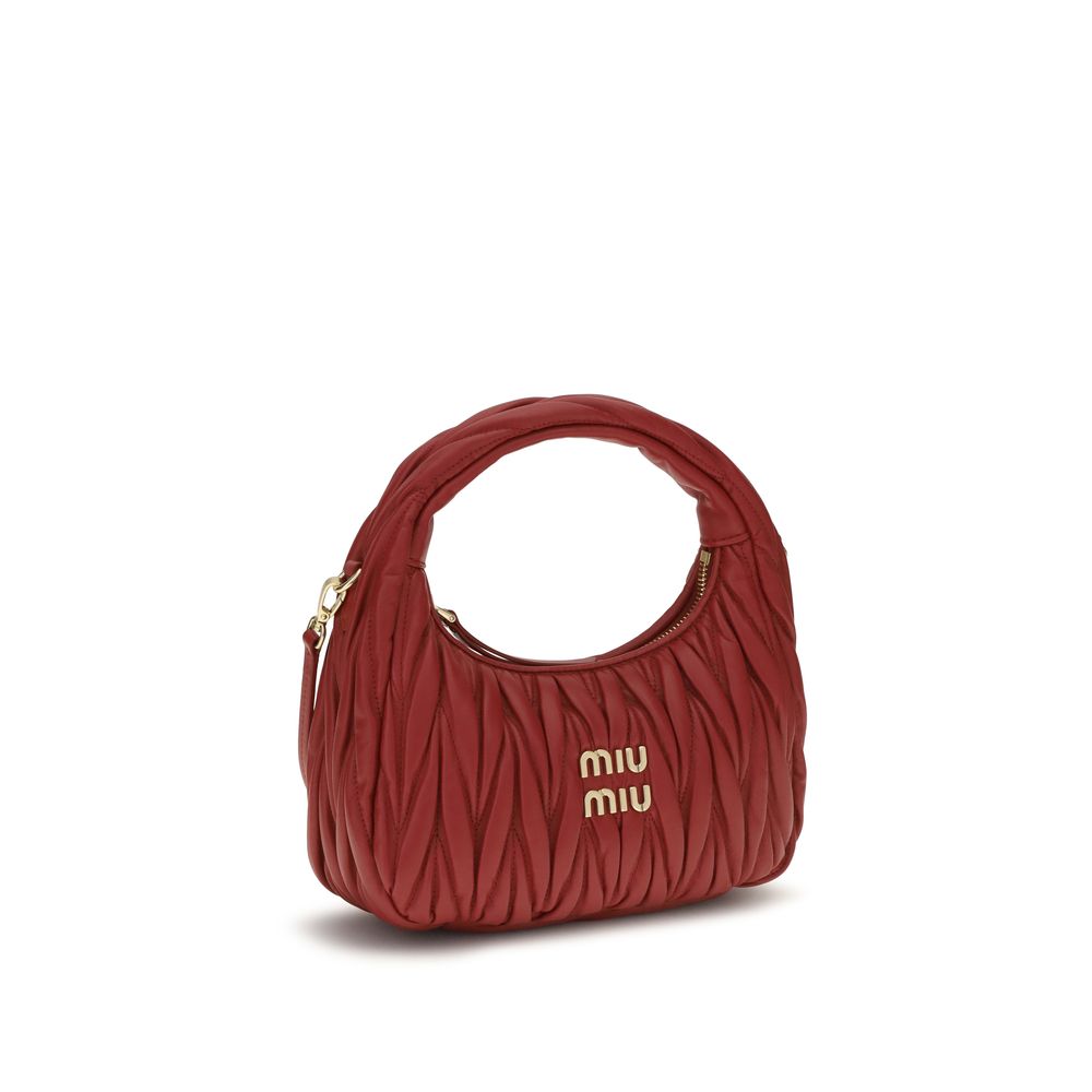 Miu Miu Red Calf Leather Bos Taurus Shoulder Bag