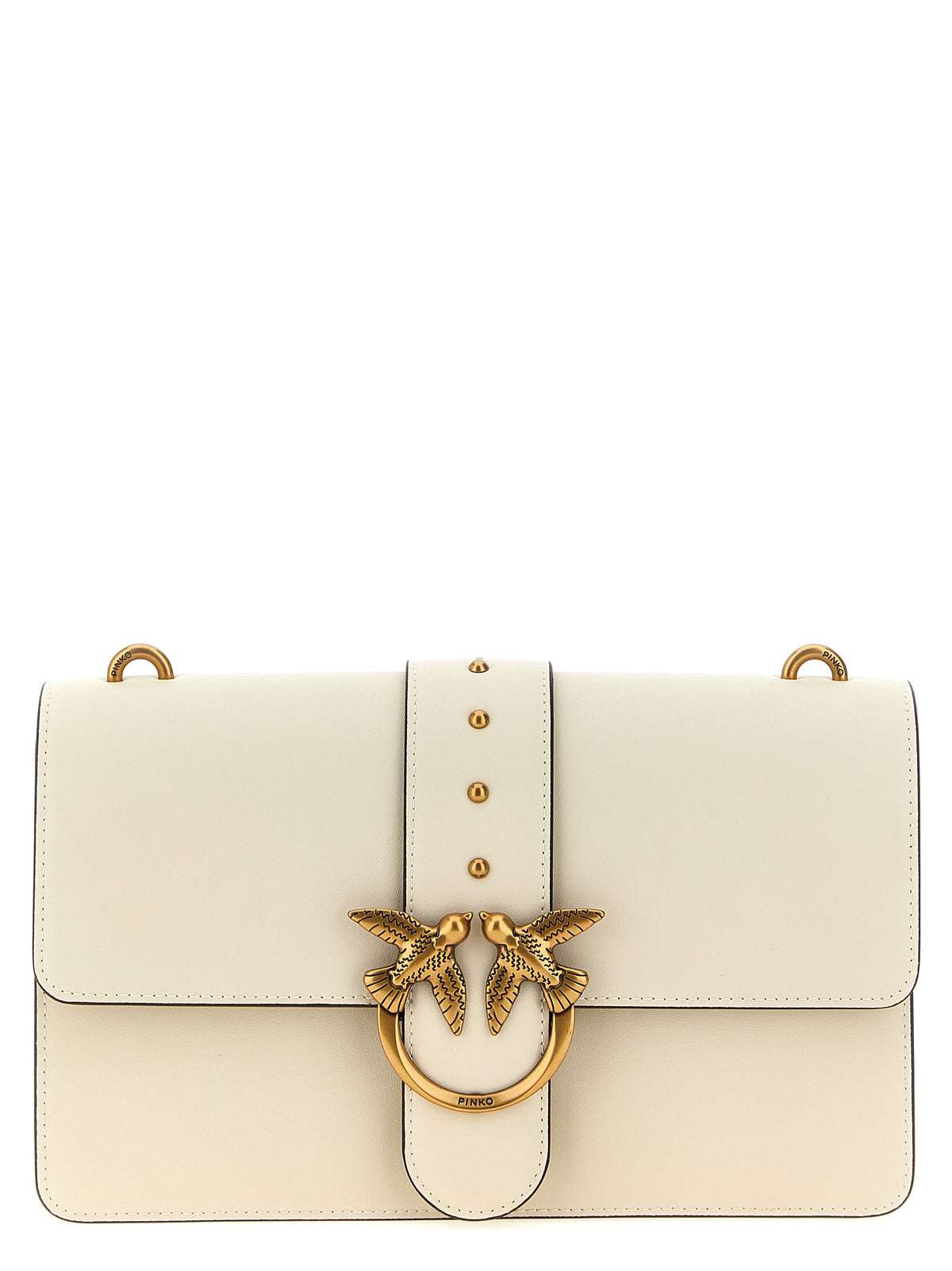 PINKO White Goatskin Crossbody Bag